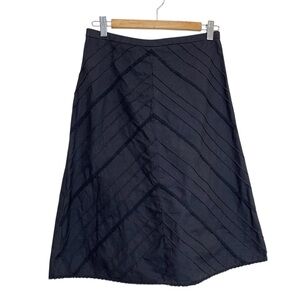 Topshop 100% Linen A-Line Midi Skirt